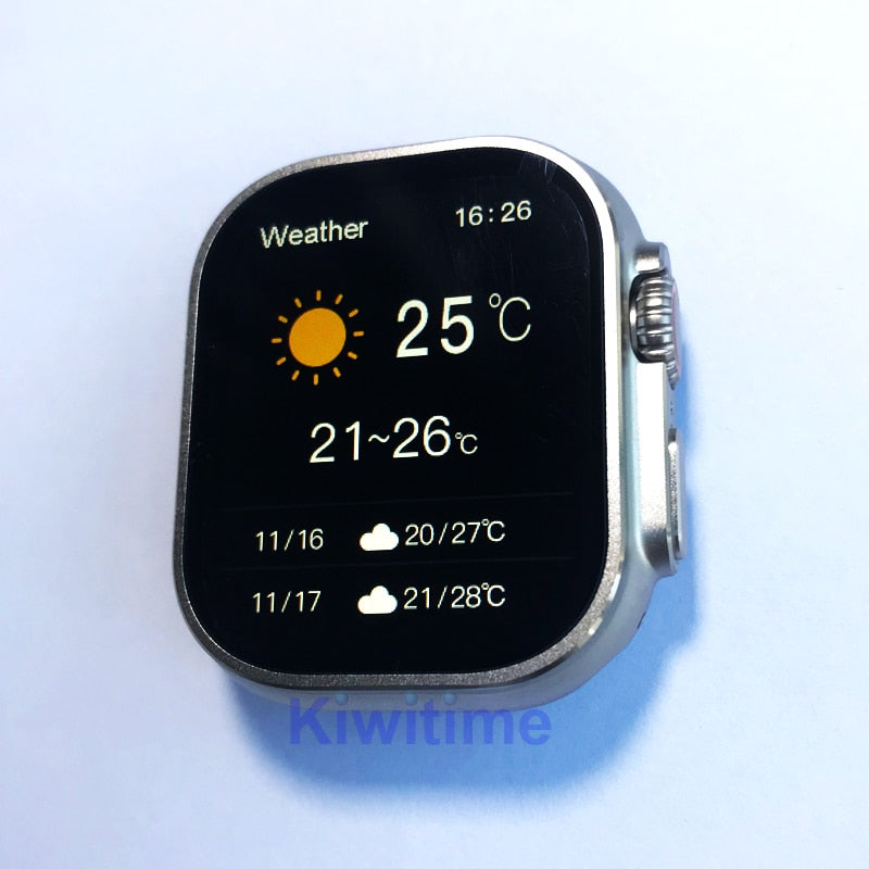 KIWITIME IWO Watch Ultra 2 Smartwatch 49mm Infinity Screen Titanium 2022 Best Series 8 Smart Watch for Men Women Samsung Android