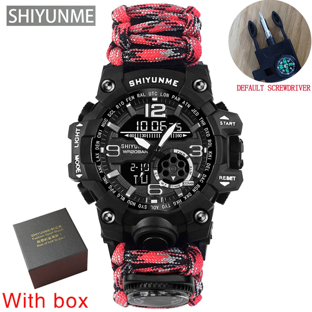 SHIYUNME New Sports Men's Watches Compass Luxury Military Quartz Watch Men Waterproof Male Clock relogio masculino 2022