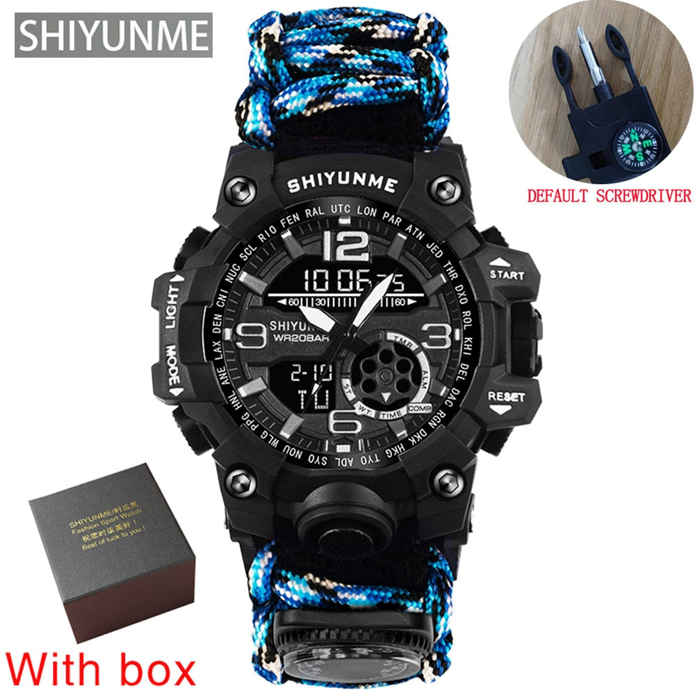 SHIYUNME New Sports Men's Watches Compass Luxury Military Quartz Watch Men Waterproof Male Clock relogio masculino 2022