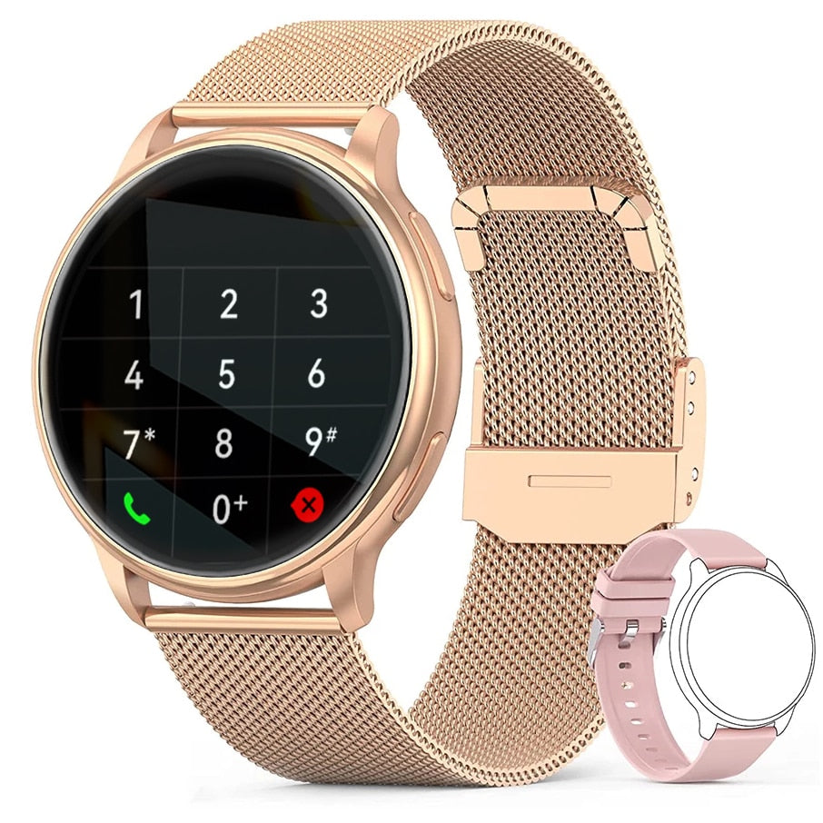 New Smart Watch Women Full Touch Screen Sports Fitness IP67 Waterproof Bluetooth Call Watch For Android IOS Smartwatch Women Men