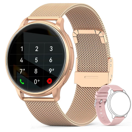 New Smart Watch Women Full Touch Screen Sports Fitness IP67 Waterproof Bluetooth Call Watch For Android IOS Smartwatch Women Men