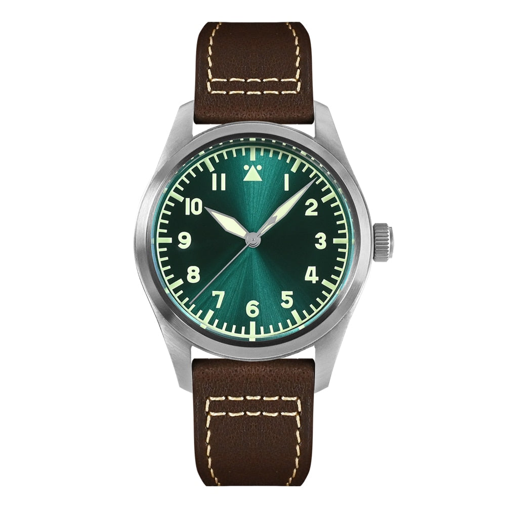 San Martin 39mm Pilot Men Watch Military Fashion Simple Style NH35 YN55A Automatic Mechanical Watches 20 Bar Waterproof Luminous