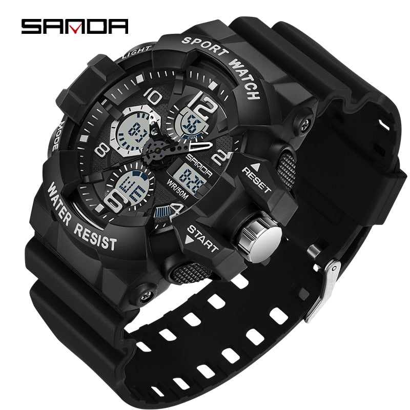 SANDA Brand G- Style Military Watch Men Digital Shock Sports Watches For Man Waterproof Electronic Wristwatch Mens 2022 Relogios