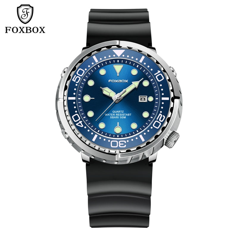 New Watch For Men Fashion Silicone belt Chronograph Sport Wristwatch 50M Waterproof  Luminous Dive Male Clocks Relogio Masculino