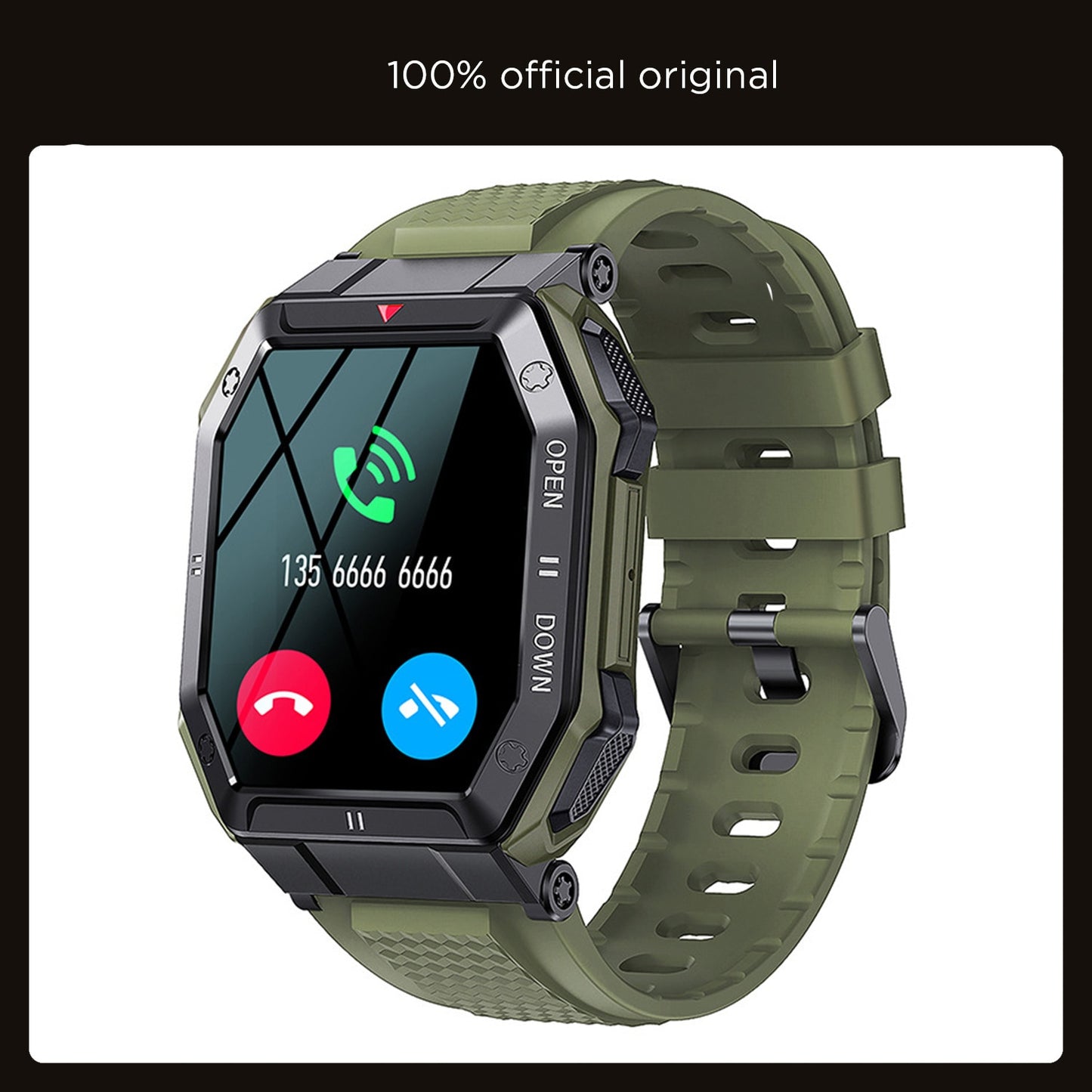 XIAOMI 1.85inch Bluetooth Military Smart Watch Men Call 350mAh 24H Healthy Monitor Outdoor IP68 Waterproof Sports Smartwatch