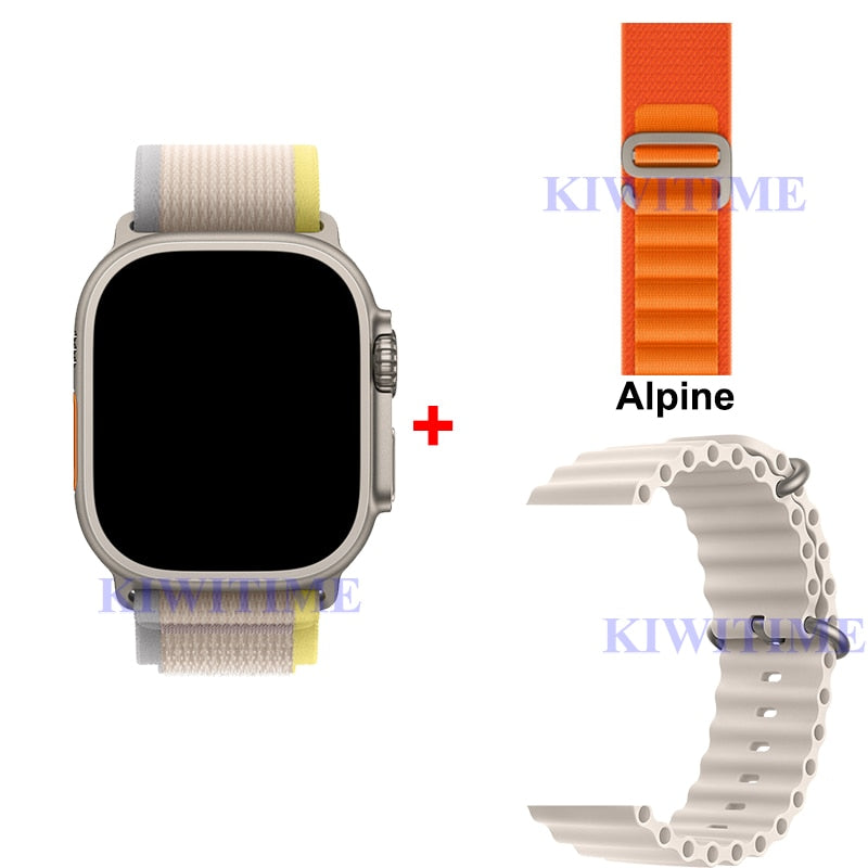 KIWITIME IWO Watch Ultra 2 Smartwatch 49mm Infinity Screen Titanium 2022 Best Series 8 Smart Watch for Men Women Samsung Android