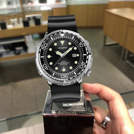 New Watch For Men Fashion Silicone belt Chronograph Sport Wristwatch 50M Waterproof  Luminous Dive Male Clocks Relogio Masculino