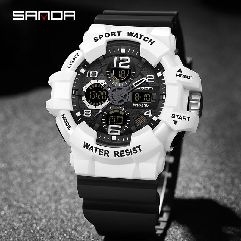 SANDA Brand G- Style Military Watch Men Digital Shock Sports Watches For Man Waterproof Electronic Wristwatch Mens 2022 Relogios