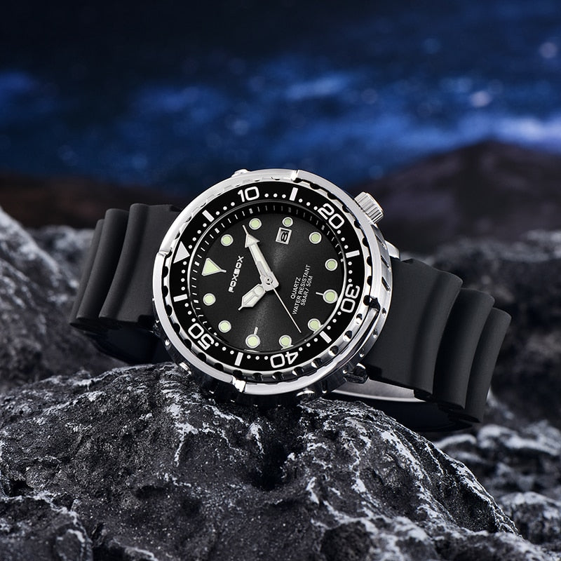 New Watch For Men Fashion Silicone belt Chronograph Sport Wristwatch 50M Waterproof  Luminous Dive Male Clocks Relogio Masculino