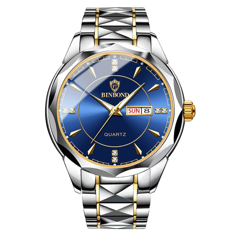 Fashion Luxury Gold Watch Men 2022 New Military Sport Quartz Wristwatch Calendar Casual Clock Stainless Steel Wateproof Watches