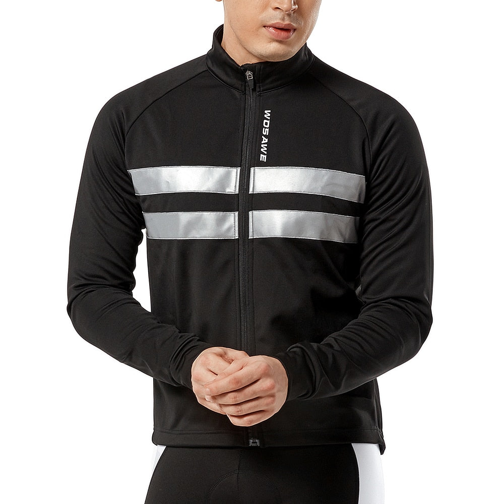 WOSAWE Winter Thermal Cycling Jacket MTB Road Bike Clothing Windproof Waterproof Men's Jacket cortavientos ciclismo hombre 2022