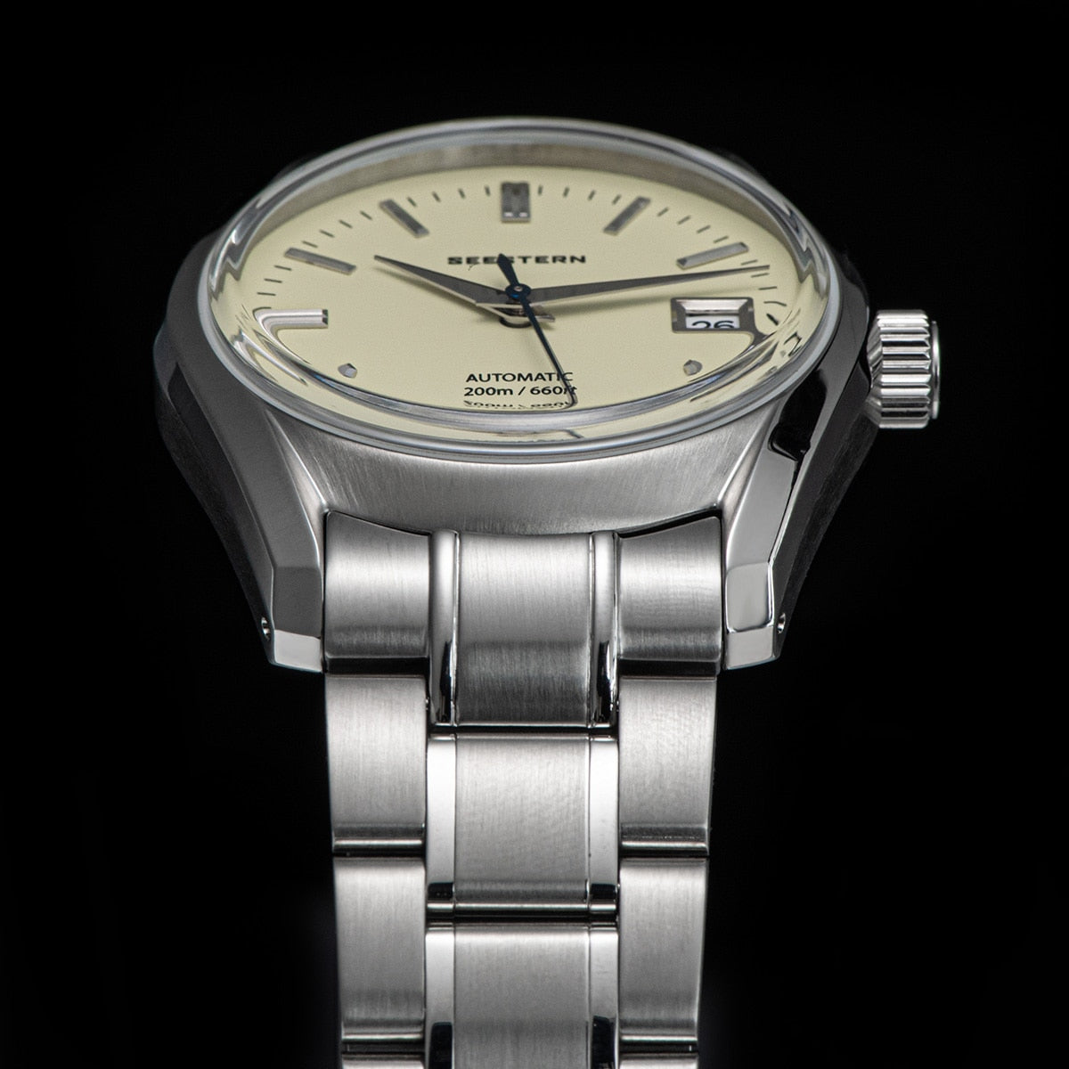 SEESTERN Diver Watch Men Automatic Japan NH35 Movement Sapphire Dome Crystal Wristwatch 20ATM Waterproof Mechanical Retro New