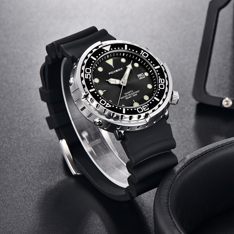 New Watch For Men Fashion Silicone belt Chronograph Sport Wristwatch 50M Waterproof  Luminous Dive Male Clocks Relogio Masculino