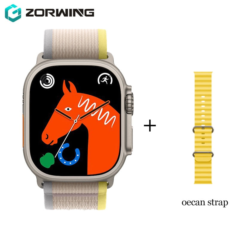 Smart Watch H11 Ultra Strap Lock 49mm IWO Men Series 8 NFC Wireless Charging Bluetooth Call GPS Smartwatch Women Real Screw New