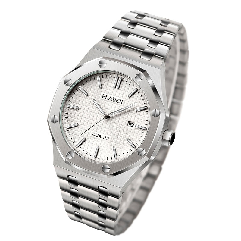 PLADEN Luxury Watch For Men Top Brand Business Stainess Steel Quartz Watches Fashion Classic Waterproof Male Clock Dropshipping
