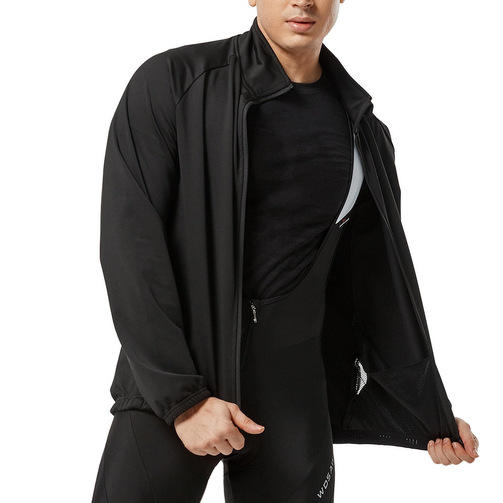 WOSAWE Winter Thermal Cycling Jacket MTB Road Bike Clothing Windproof Waterproof Men's Jacket cortavientos ciclismo hombre 2022