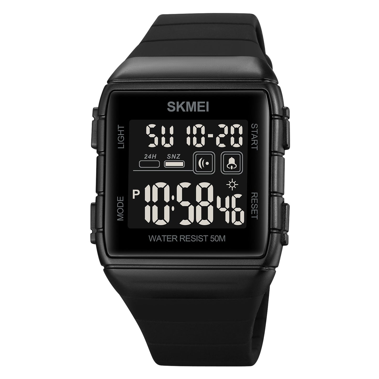 SKMEI Electronic Movement Sport Watch For Men Dual Time EL Light Display Digital Watch 50M Waterproof Clock Relogio masculino