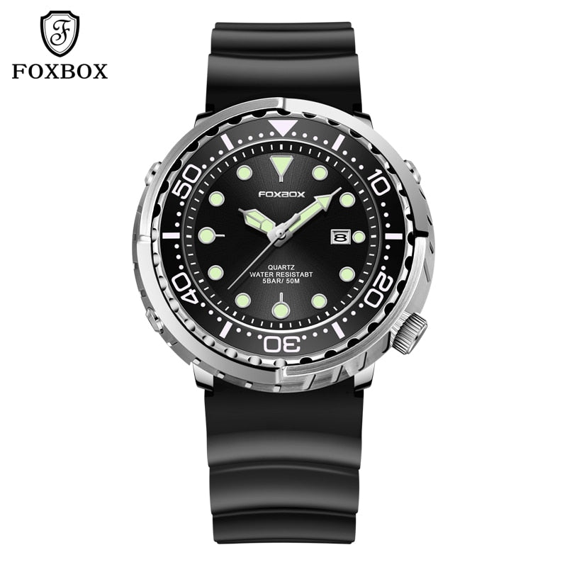 New Watch For Men Fashion Silicone belt Chronograph Sport Wristwatch 50M Waterproof  Luminous Dive Male Clocks Relogio Masculino