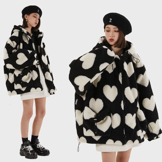 Winter Jacket Men and Women Student Hooded Cotton Jacket