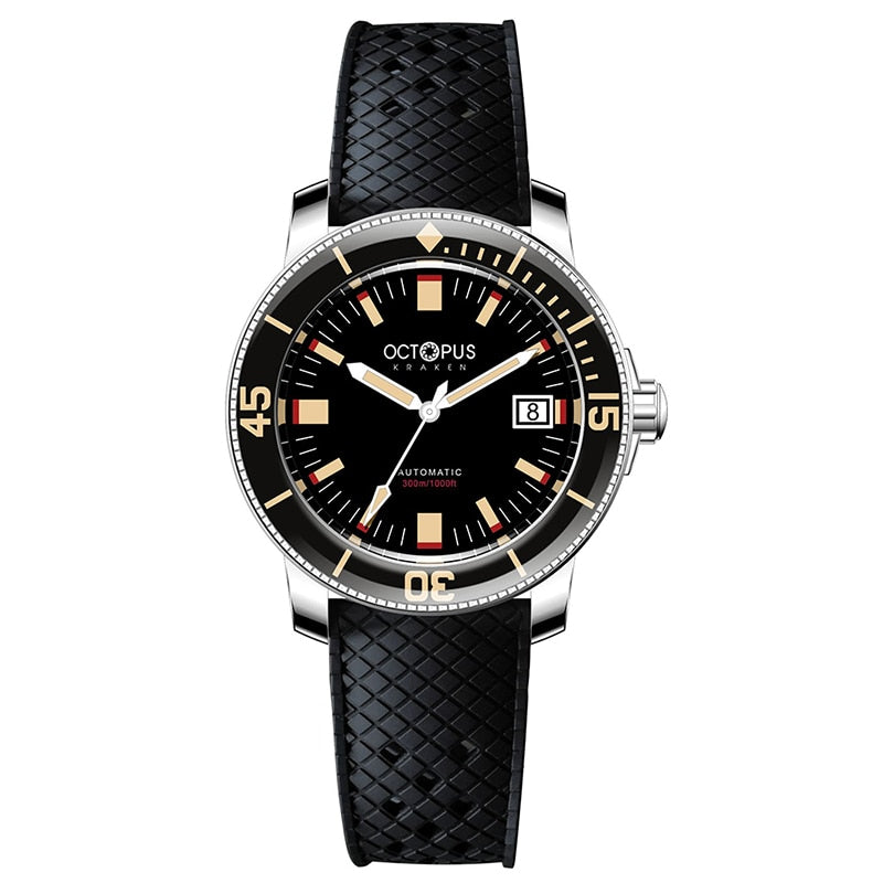 Octopus Luxury Brand Man Watch Retro PT5000 Automatic Mechanical Dive Watch Men 300M Bubble Mirror Sapphire Luminous Wristwatch