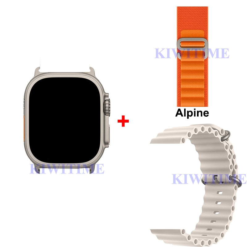 KIWITIME IWO Watch Ultra 2 Smartwatch 49mm Infinity Screen Titanium 2022 Best Series 8 Smart Watch for Men Women Samsung Android