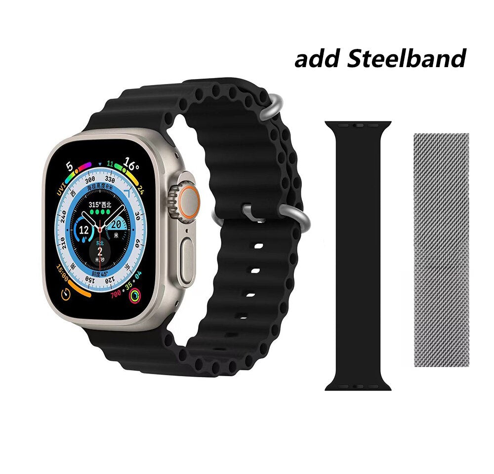 NEW In 49mm HW8 Ultra MAX Smart Watch Strap Lock 1:1 Orginal  Always on Man Body Temp Series 8 2.05" 520*580 Call NFC OUTDOOR