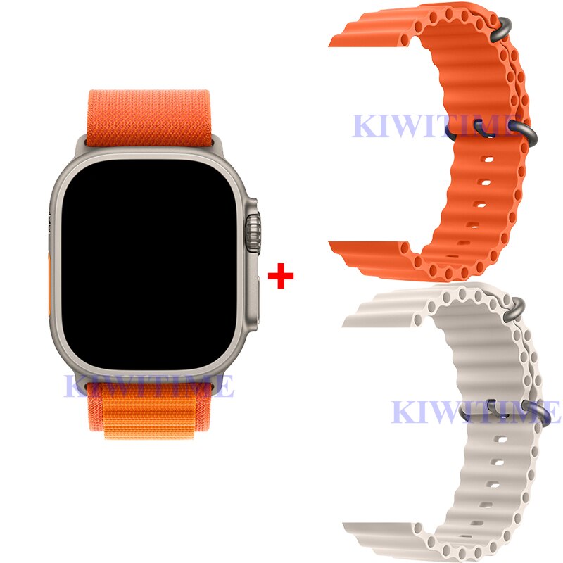 KIWITIME IWO Watch Ultra 2 Smartwatch 49mm Infinity Screen Titanium 2022 Best Series 8 Smart Watch for Men Women Samsung Android