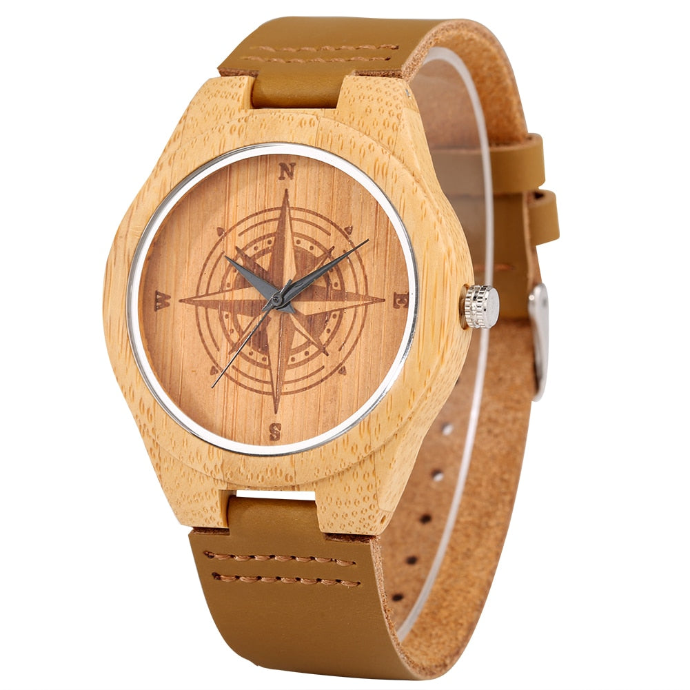 YISUYA Nature Wood Bamboo Watch Men Handmade Full Wooden Creative Women Watches New Fashion Quartz Digital Clock Christmas Gift