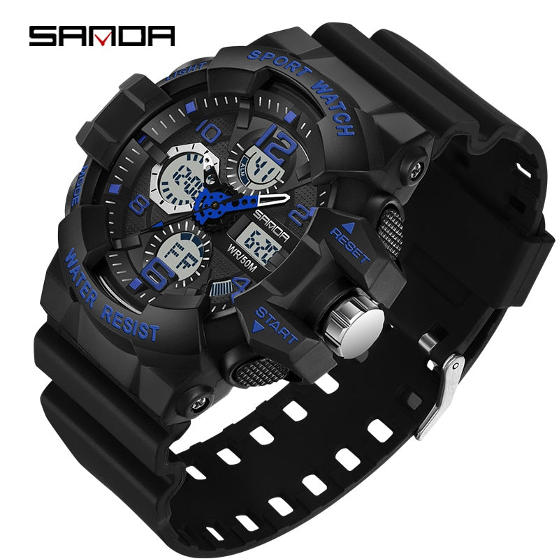 SANDA Brand G- Style Military Watch Men Digital Shock Sports Watches For Man Waterproof Electronic Wristwatch Mens 2022 Relogios