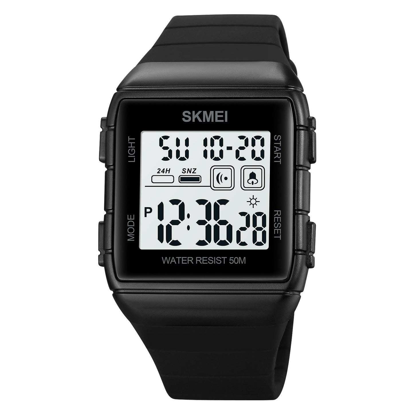 SKMEI Electronic Movement Sport Watch For Men Dual Time EL Light Display Digital Watch 50M Waterproof Clock Relogio masculino