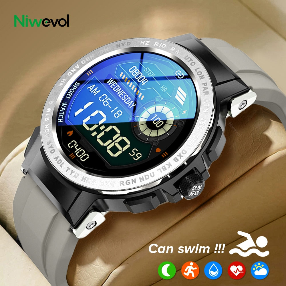 Niwevol IP68 Waterproof Smart Watch Men 2022 New Custom Dial  Sports Heart Rate Fitness Watches for Android IOS Smartwatch