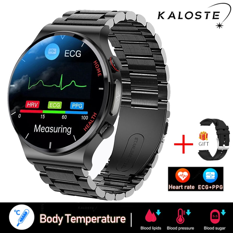 New Laser Treatment Three High Smart Watch Men ECG PPG Heart Rate Blood Pressure Health Tracker Smart Watch For Huawei Xiaomi