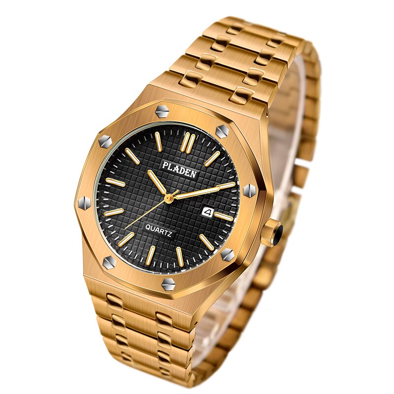 PLADEN Luxury Watch For Men Top Brand Business Stainess Steel Quartz Watches Fashion Classic Waterproof Male Clock Dropshipping