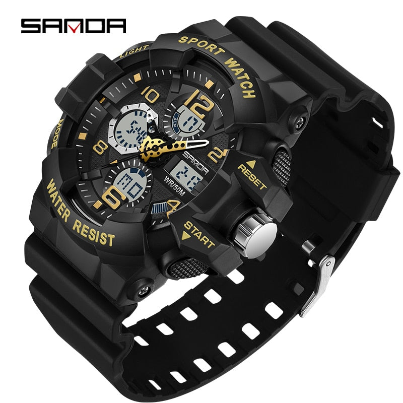 SANDA Brand G- Style Military Watch Men Digital Shock Sports Watches For Man Waterproof Electronic Wristwatch Mens 2022 Relogios