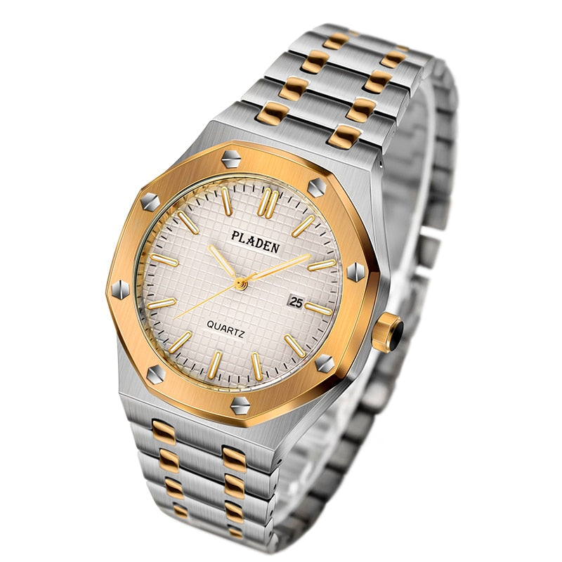 PLADEN Luxury Watch For Men Top Brand Business Stainess Steel Quartz Watches Fashion Classic Waterproof Male Clock Dropshipping