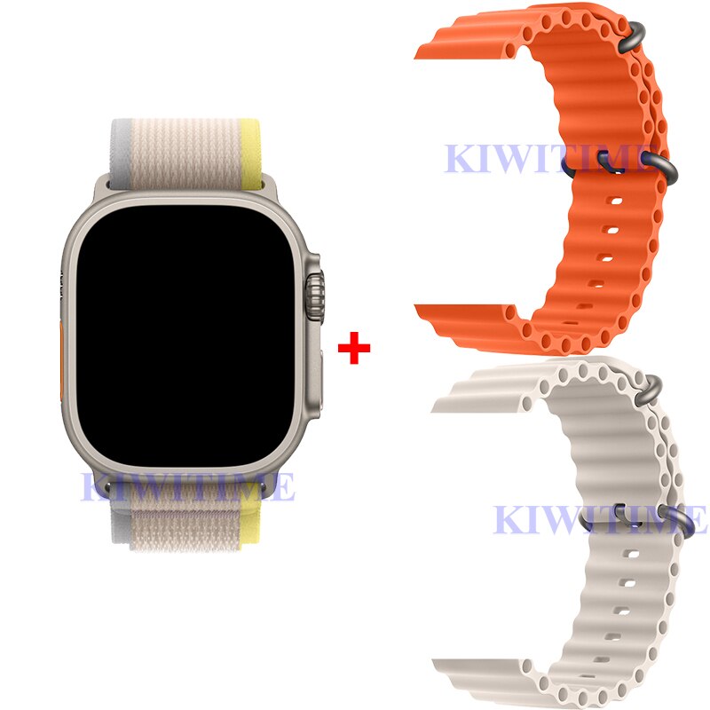 KIWITIME IWO Watch Ultra 2 Smartwatch 49mm Infinity Screen Titanium 2022 Best Series 8 Smart Watch for Men Women Samsung Android