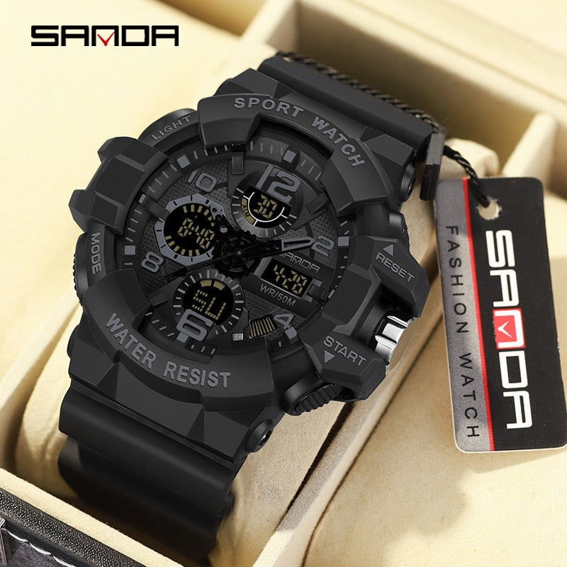 SANDA Brand G- Style Military Watch Men Digital Shock Sports Watches For Man Waterproof Electronic Wristwatch Mens 2022 Relogios