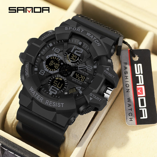 SANDA Brand G- Style Military Watch Men Digital Shock Sports Watches For Man Waterproof Electronic Wristwatch Mens 2022 Relogios