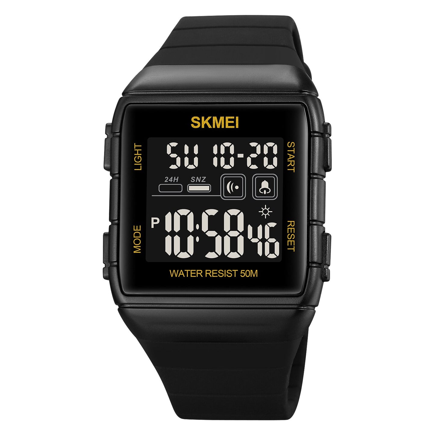 SKMEI Electronic Movement Sport Watch For Men Dual Time EL Light Display Digital Watch 50M Waterproof Clock Relogio masculino