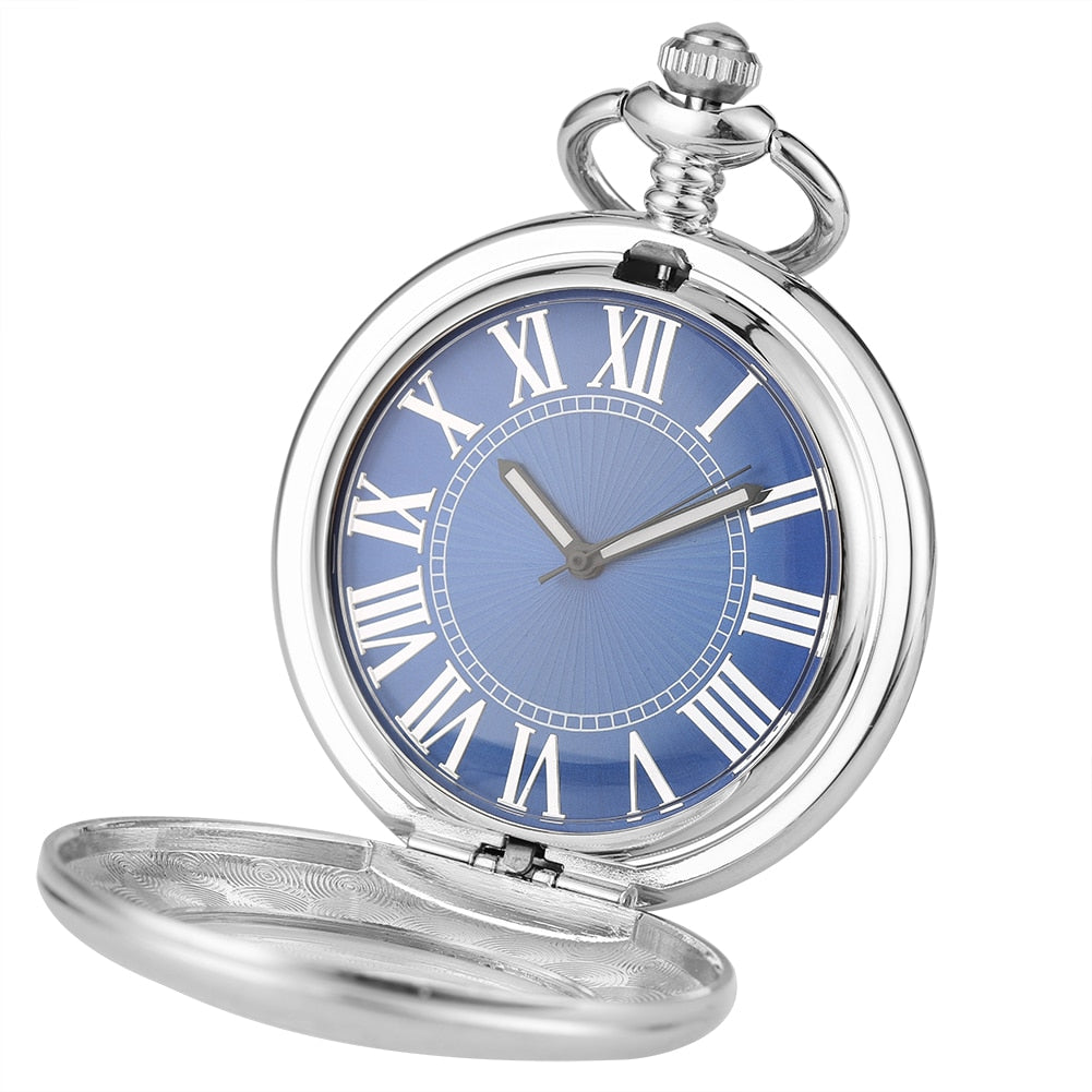Xmas Gift Luxury Watch Men Relogio Digital Steampunk Pocket Watch Clock Vintage Self Wind Stylish Blue Dial Automatic Mechanical