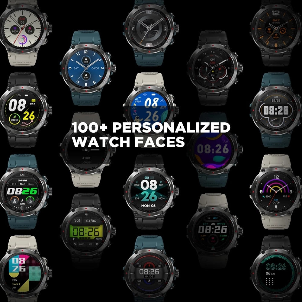 ZODVBOZ GPS Smart Watch AMOLED HD Screen Watches 24-hour Health Monitoring Long Battery Life 5 ATM Waterproof Smartwatch For Men