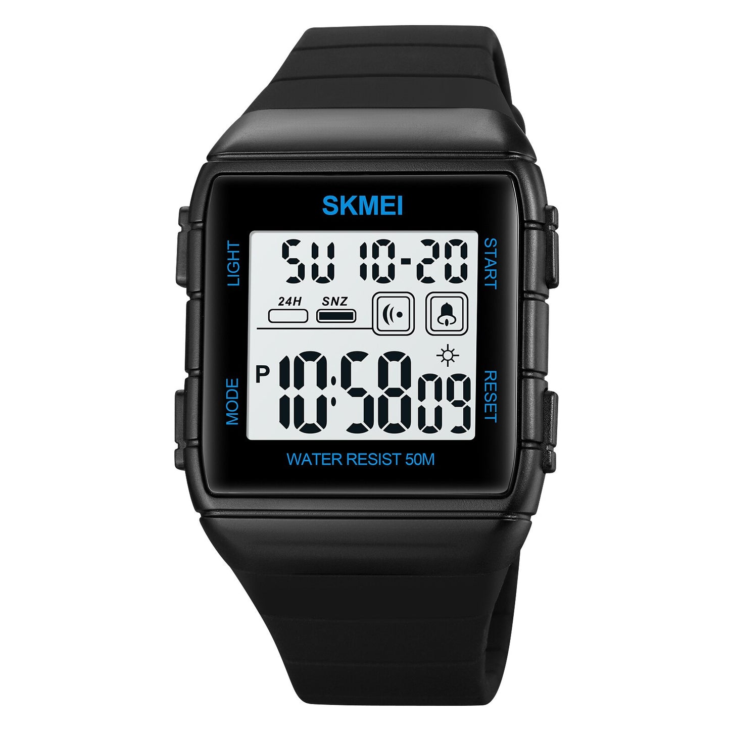 SKMEI Electronic Movement Sport Watch For Men Dual Time EL Light Display Digital Watch 50M Waterproof Clock Relogio masculino