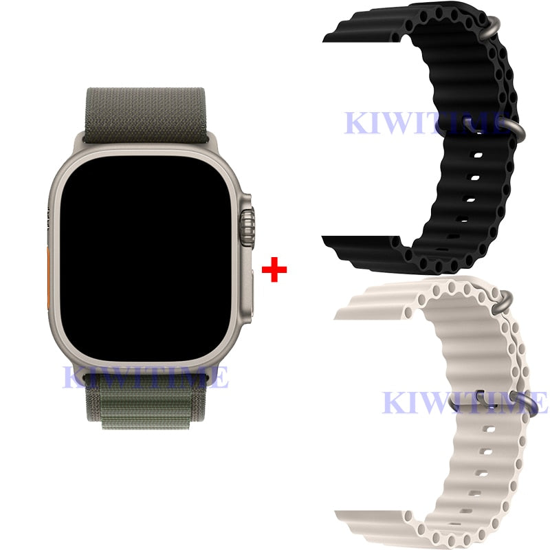 KIWITIME IWO Watch Ultra 2 Smartwatch 49mm Infinity Screen Titanium 2022 Best Series 8 Smart Watch for Men Women Samsung Android