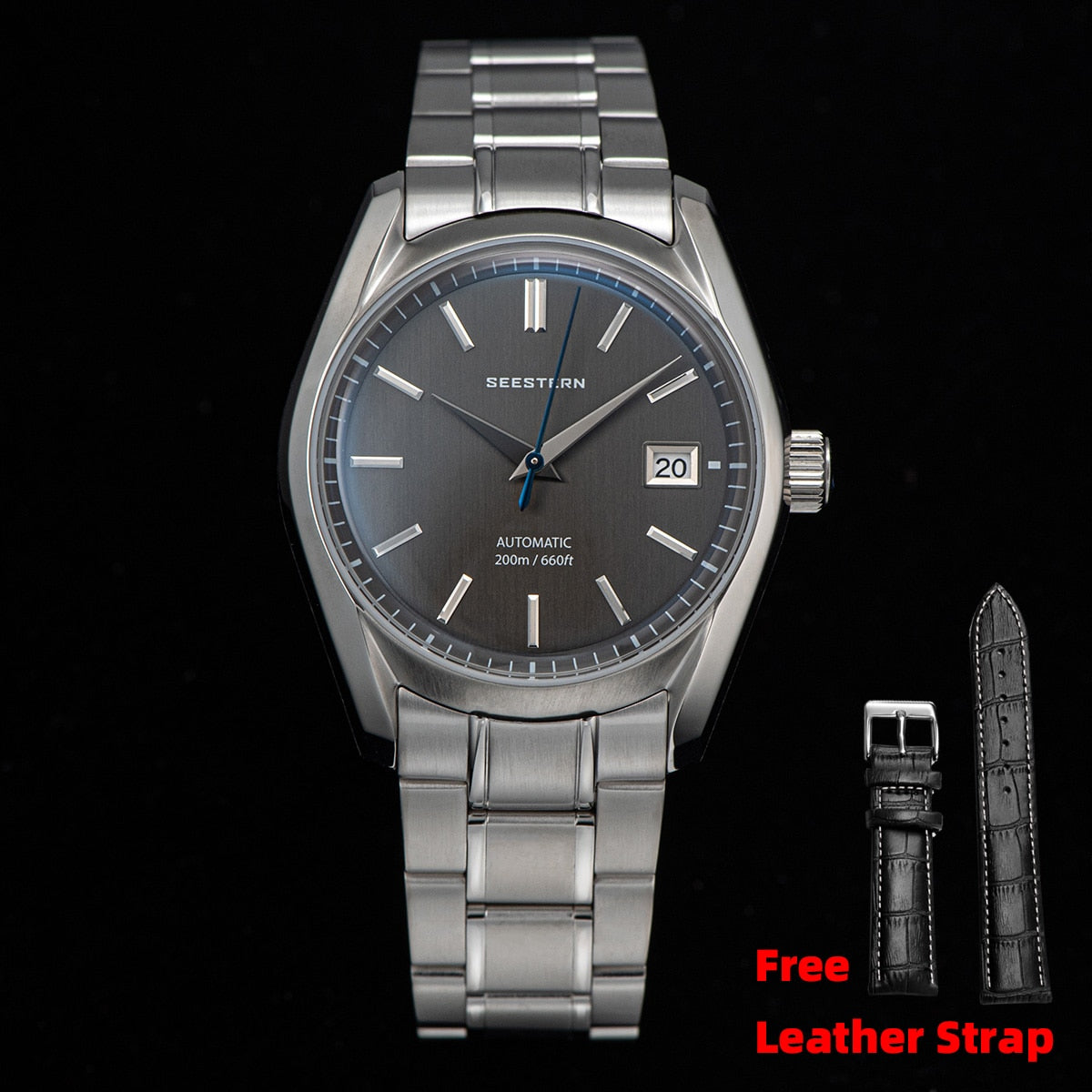 SEESTERN Diver Watch Men Automatic Japan NH35 Movement Sapphire Dome Crystal Wristwatch 20ATM Waterproof Mechanical Retro New