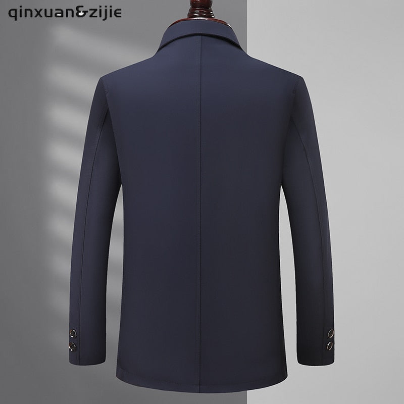 Mens Jackets Plus Size Coats Turn Down Collar Men Winter Jacket Button Pocket Men's Clothing 2022 Fashion Long Sleeve Coat Men