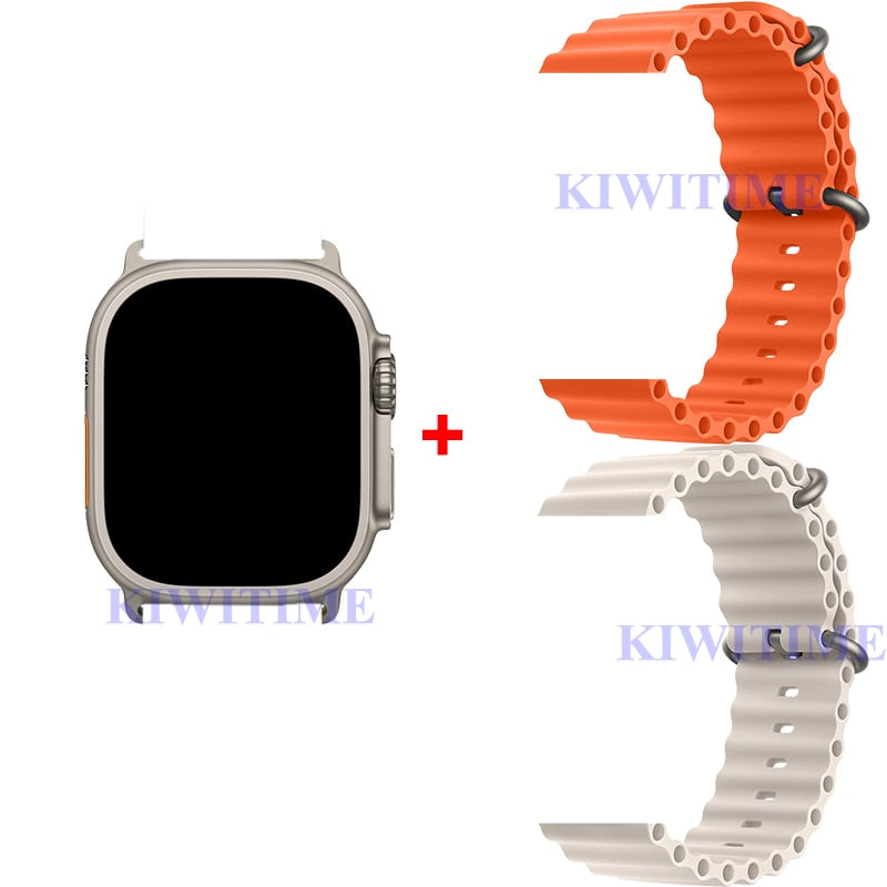 KIWITIME IWO Watch Ultra 2 Smartwatch 49mm Infinity Screen Titanium 2022 Best Series 8 Smart Watch for Men Women Samsung Android