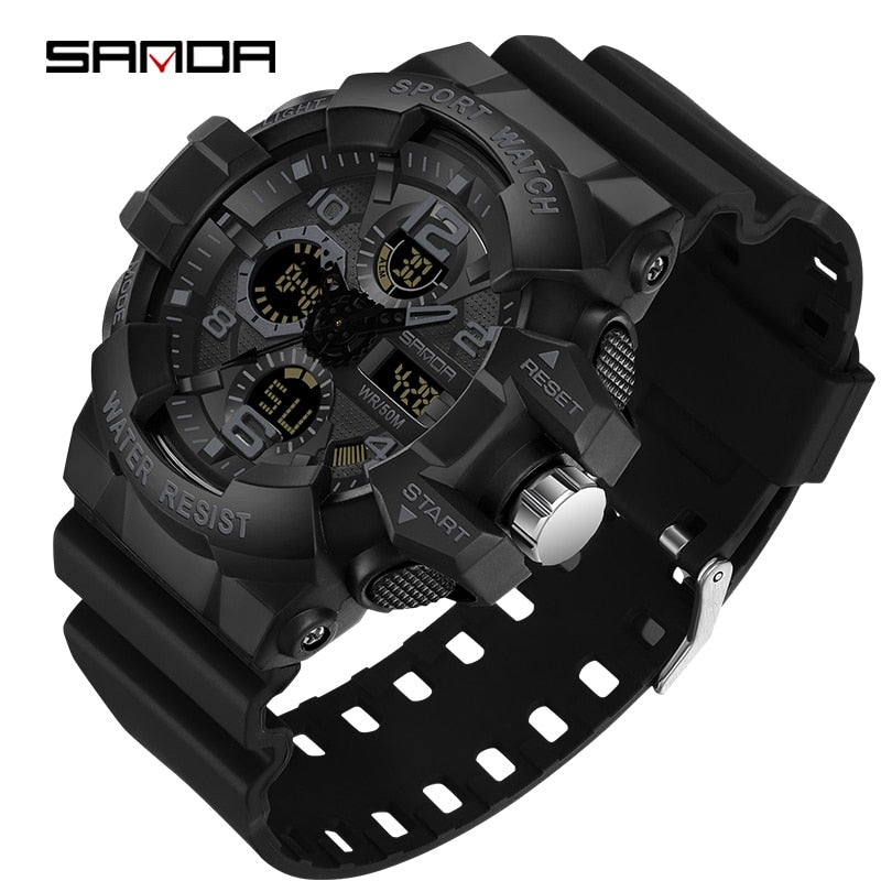 SANDA Brand G- Style Military Watch Men Digital Shock Sports Watches For Man Waterproof Electronic Wristwatch Mens 2022 Relogios