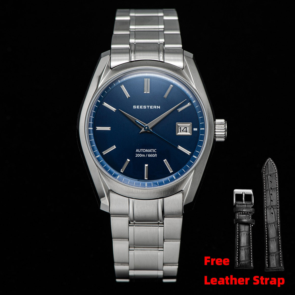 SEESTERN Diver Watch Men Automatic Japan NH35 Movement Sapphire Dome Crystal Wristwatch 20ATM Waterproof Mechanical Retro New