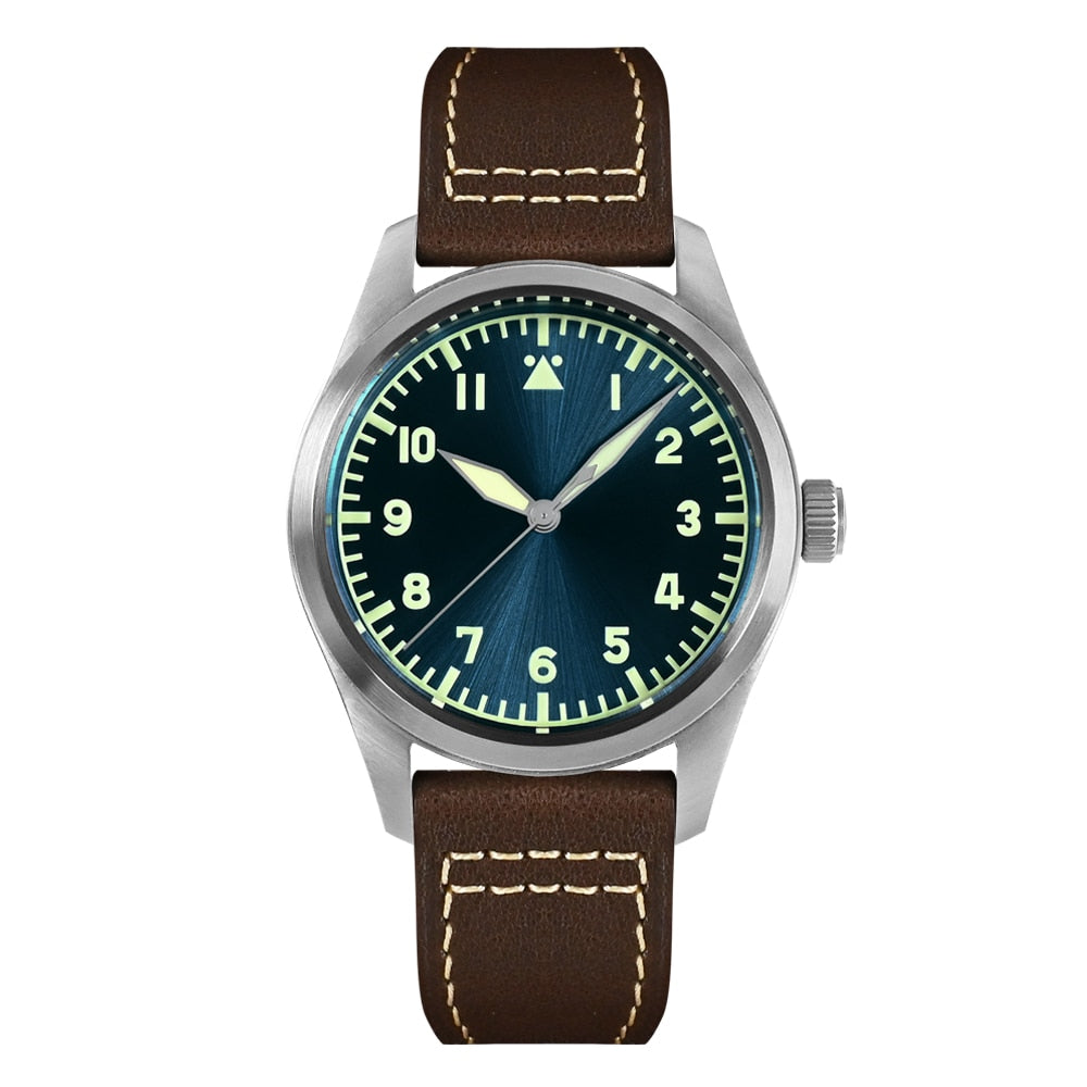 San Martin 39mm Pilot Men Watch Military Fashion Simple Style NH35 YN55A Automatic Mechanical Watches 20 Bar Waterproof Luminous