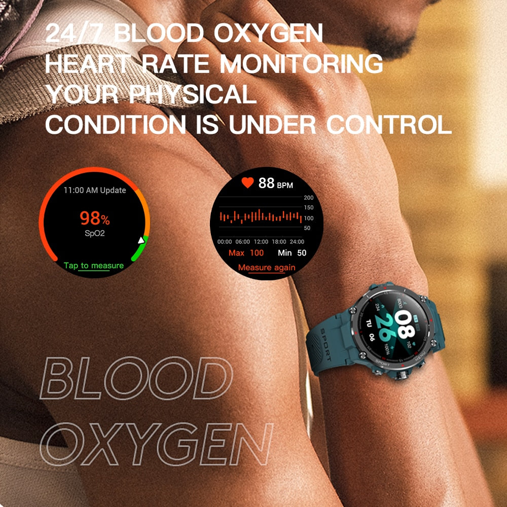 ZODVBOZ GPS Smart Watch Men AMOLED Display 24h Health Monitoring Long Battery Life 5 ATM Waterproof Smartwatch For Xiaomi Huawei